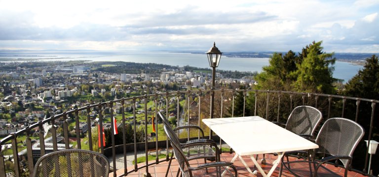 Blick vom Burgrestaurant Gebhardsberg