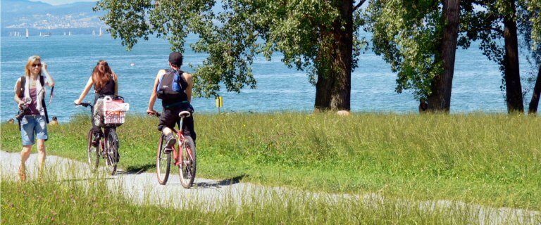 Radfahrer am Bodensee